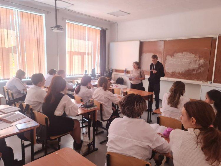 Оқушылардың Өскемен құрылыс колледжімен кездесуі/Встреча учащихся с Усть-Каменогорским колледжем строительства